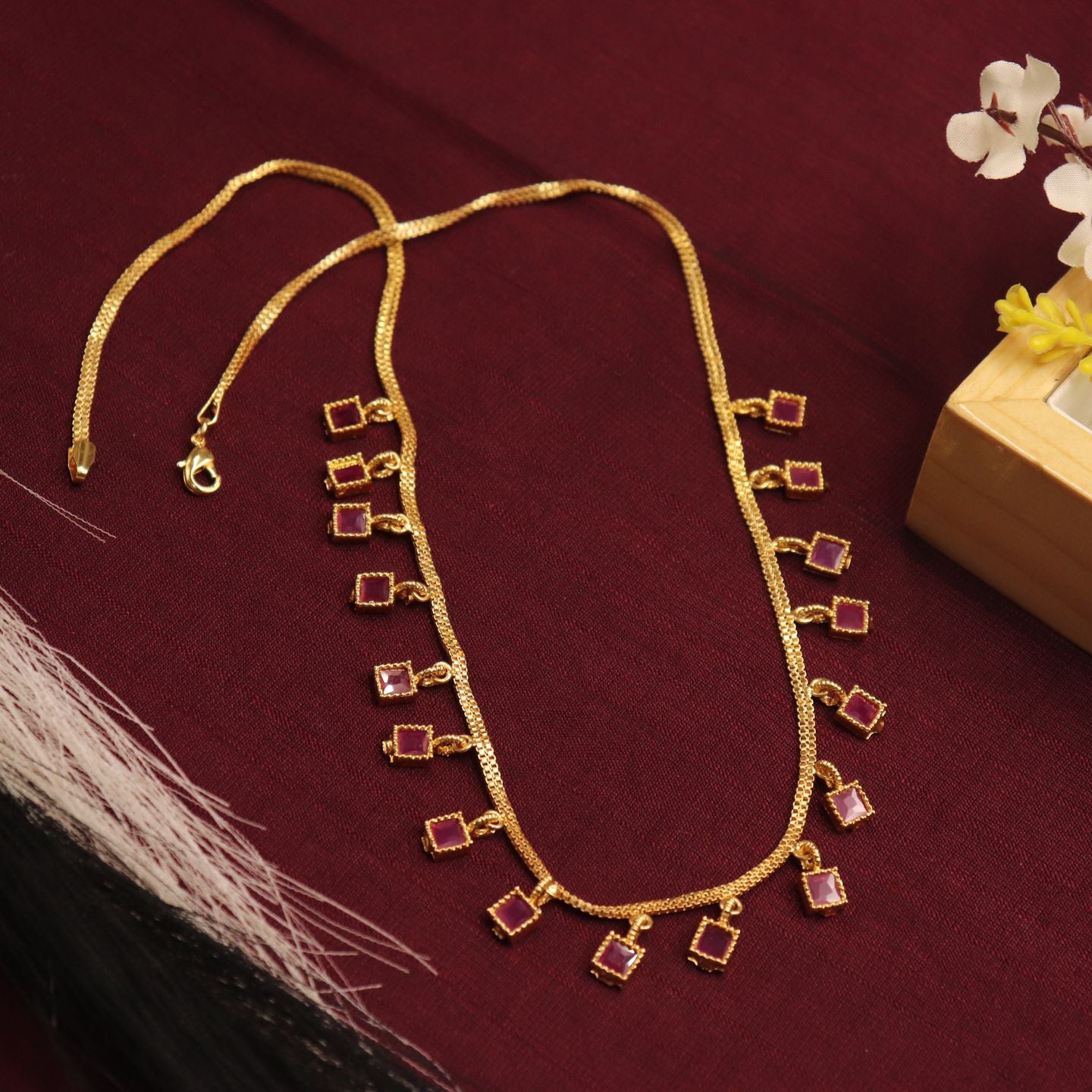 Samaira One Gram Gold Plated Chain Pendant