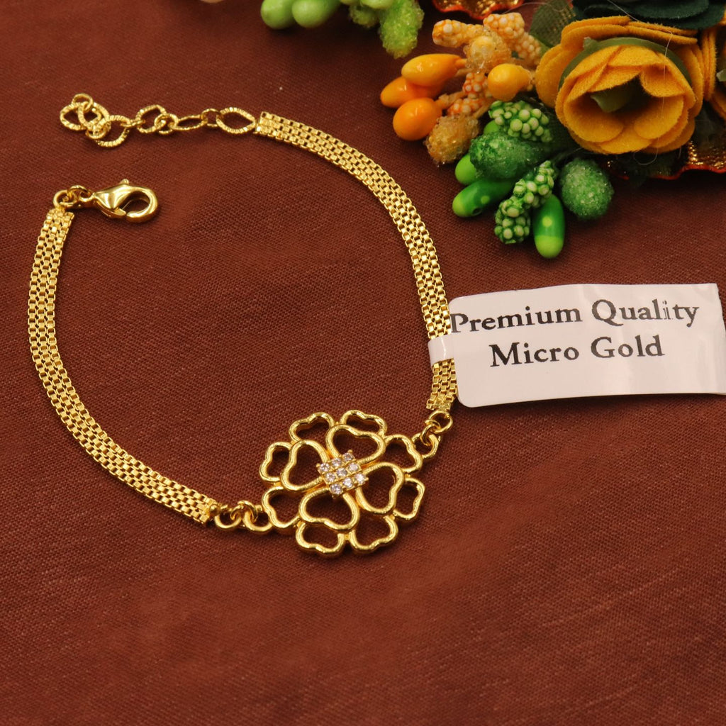 Lavanya One Gram Gold Plated Adjustable Bracelet for Women & Girls