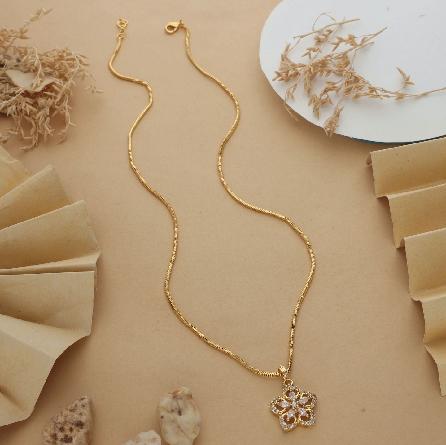 Ragini One Gram Gold Plated Chain Pendant