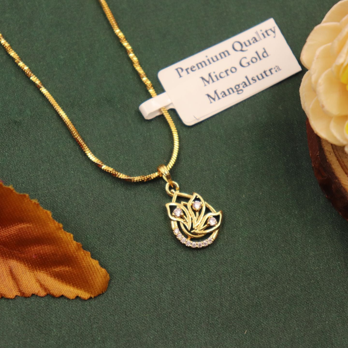 Priyam One Gram Gold Plated pendant Chain