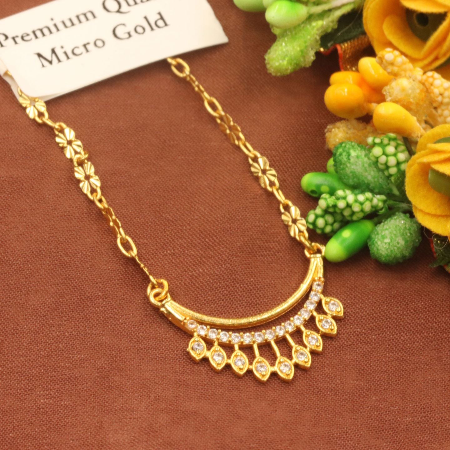Maya One Gram Gold Plated Chain Pendant