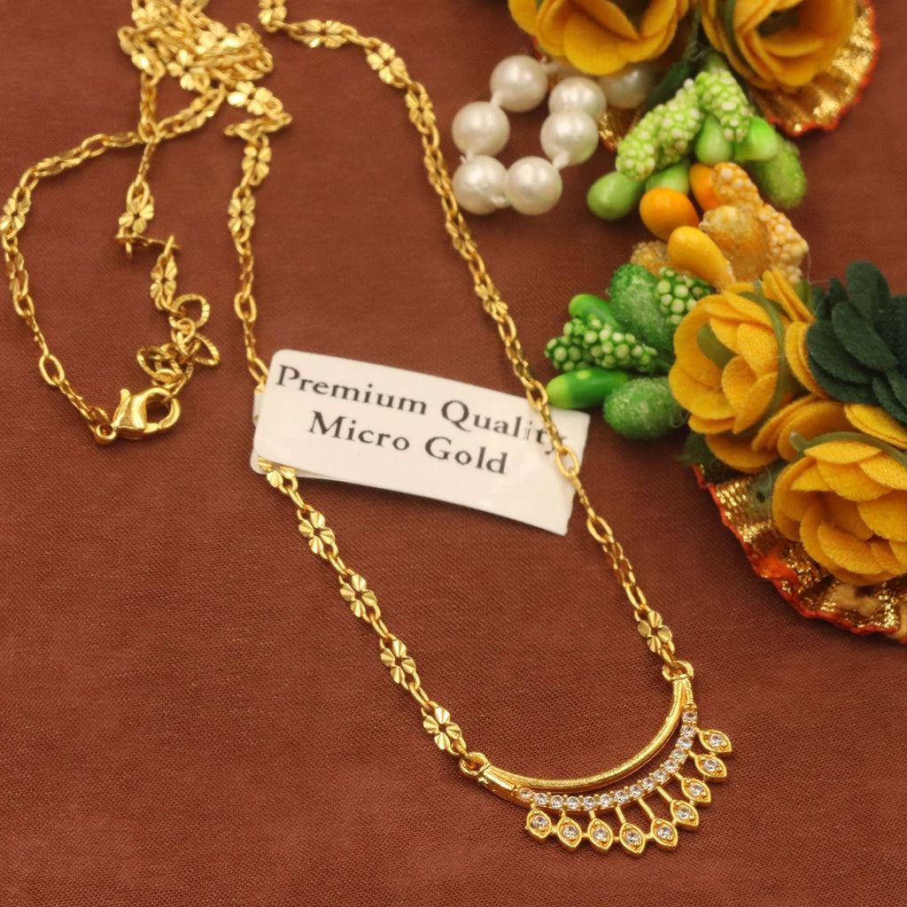 Ojasvi One Gram Gold Plated Pendant Chain