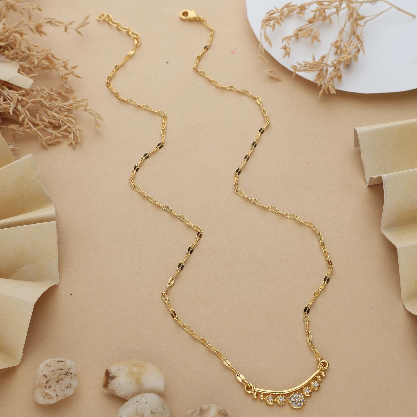 Maya One Gram Gold Plated Chain Pendant