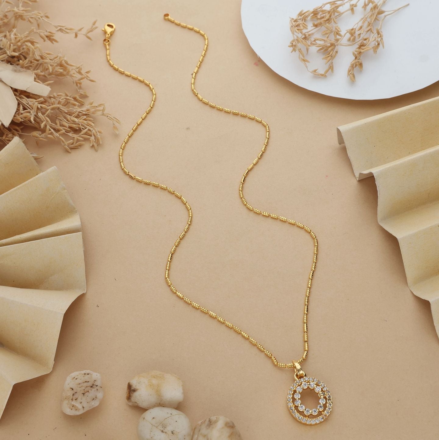 Suhana One Gram Gold Plated Chain Pendant