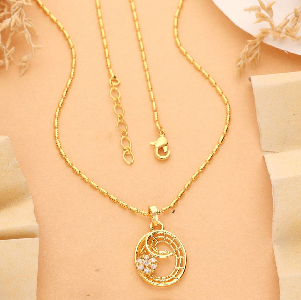Indrija One Gram Gold Plated Chain Pendant