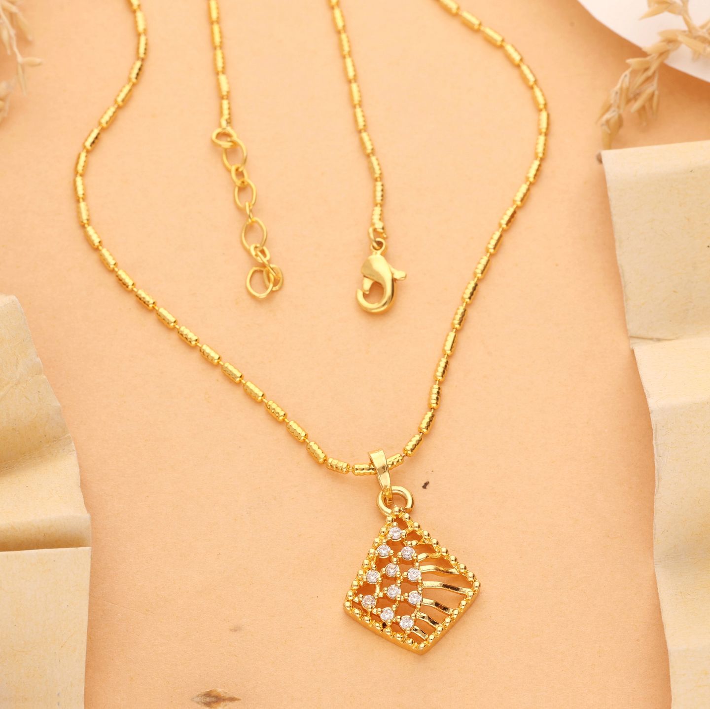 Rudrani One Gram Gold Plated Chain Pendant