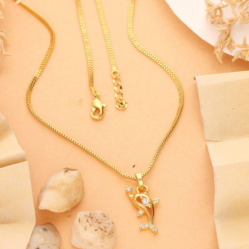 Atreeya One Gram Gold plated Chain Pendant