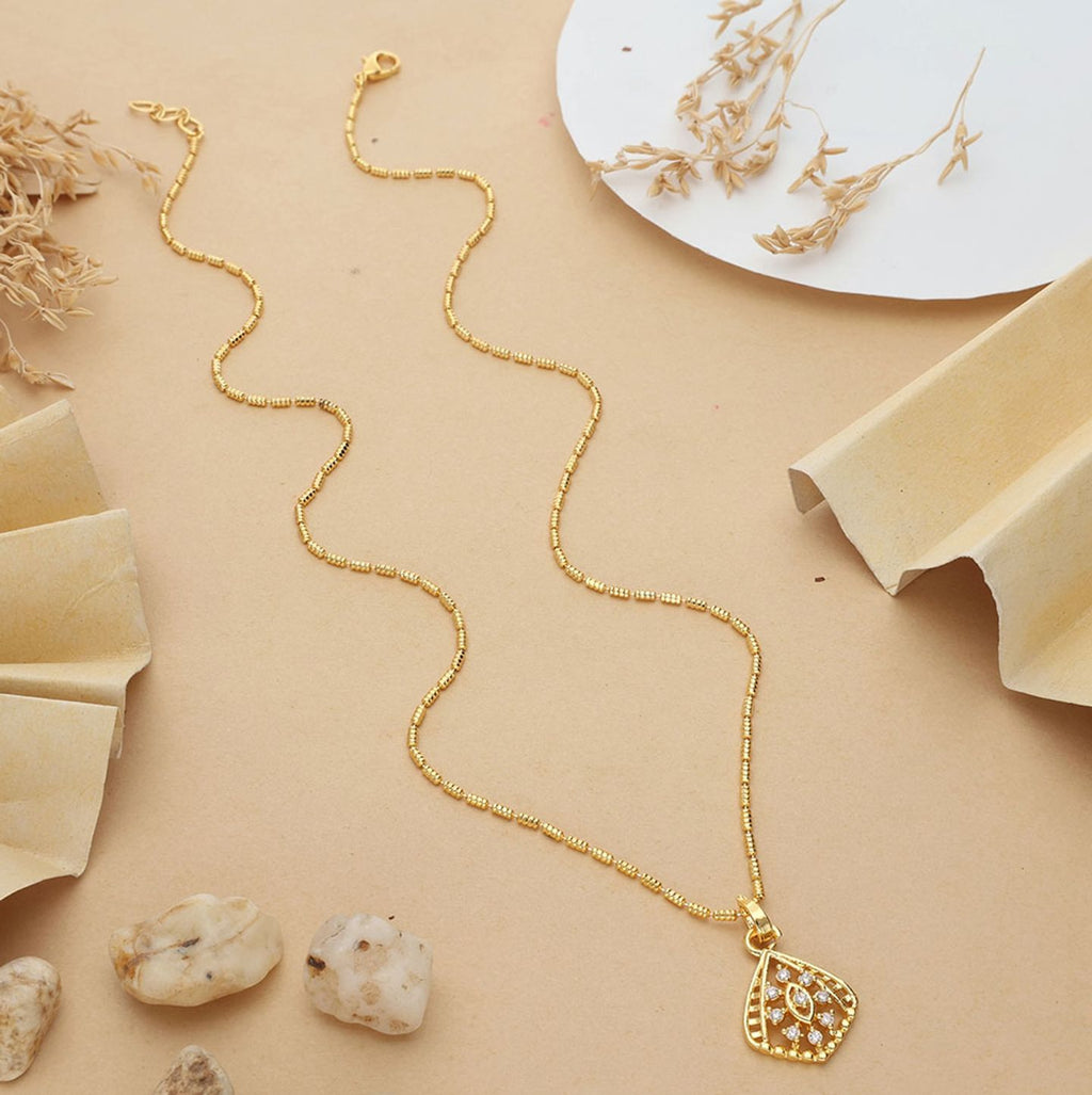 Hridayi One Gram Gold Plated Chain Pendant