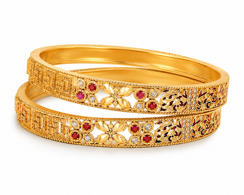 Avantika Ruby And Diamond Bangle