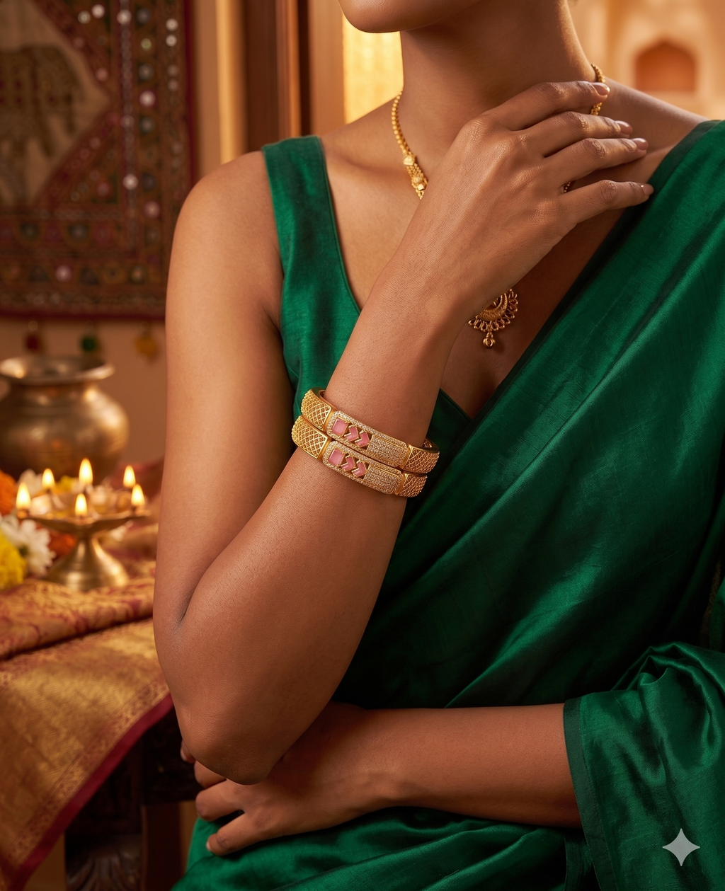 Ruby Sparkle Bangles