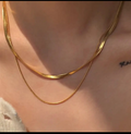 18K Gold Layered Snake Chain Necklace