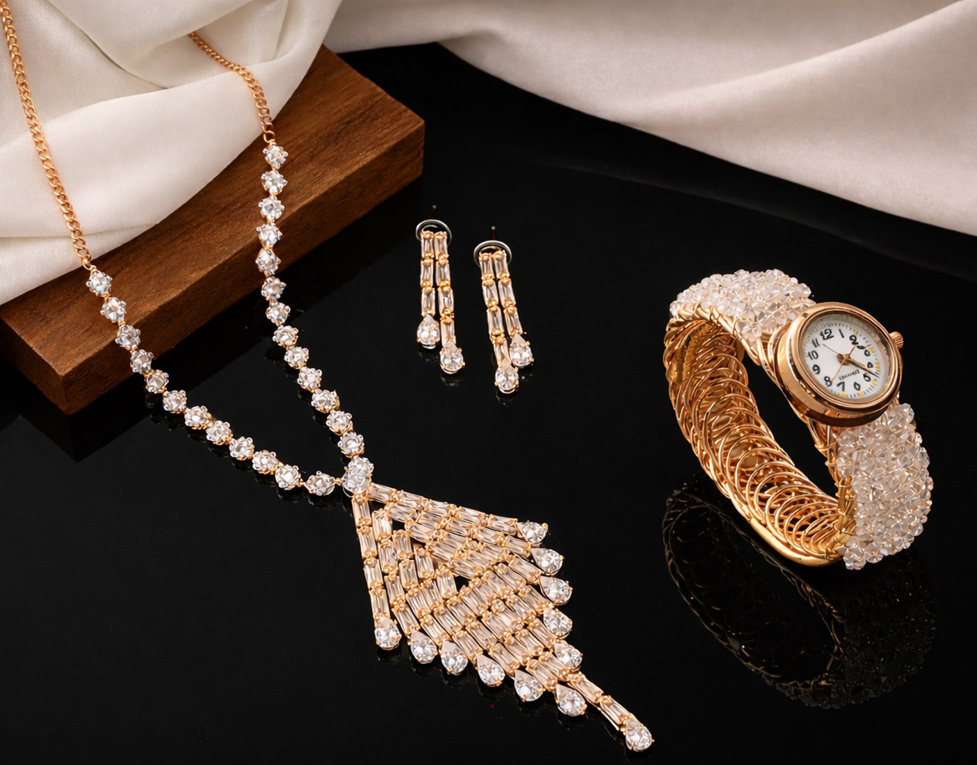 Diamond Cascade Royale Jewellery Set