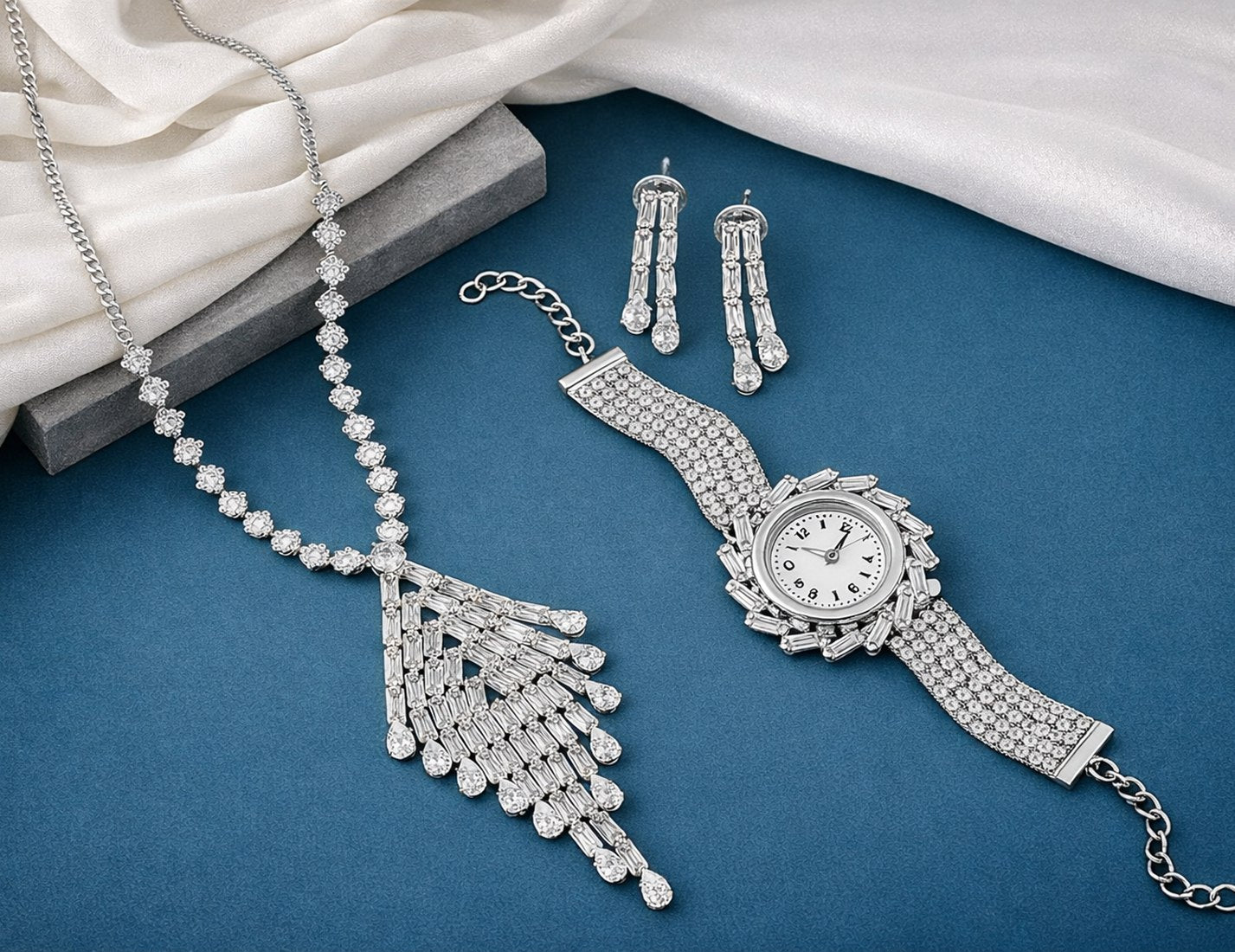 Diamond Cascade Royale Jewellery Set
