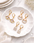 Lakshri Golden Charm Trio Earring Combo
